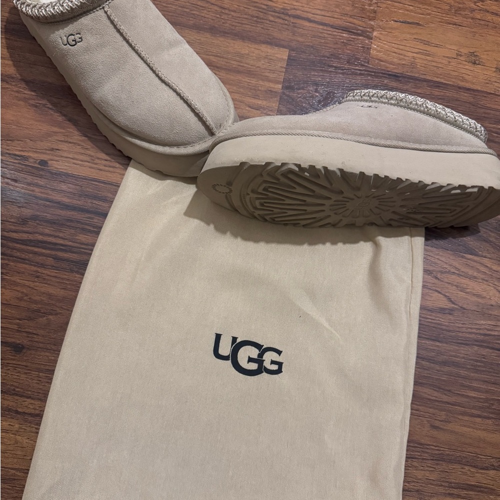 UGG Beige Classic Slip-On Boots